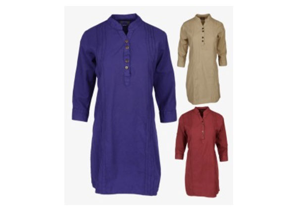 classic solid coloured kurta