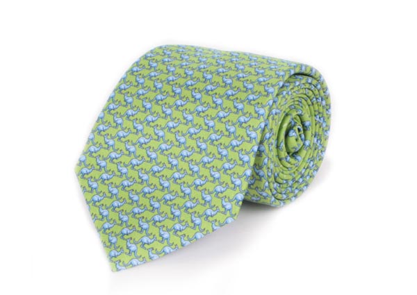 printed silk tie