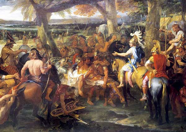 alexander the great and king pours