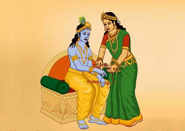 Lord Krishna and Draupadi