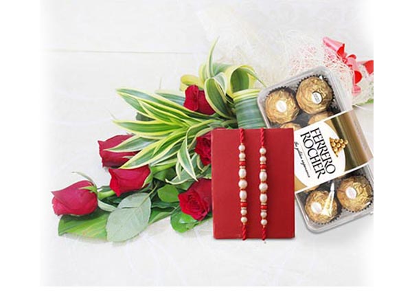 Rakhi with Flowers