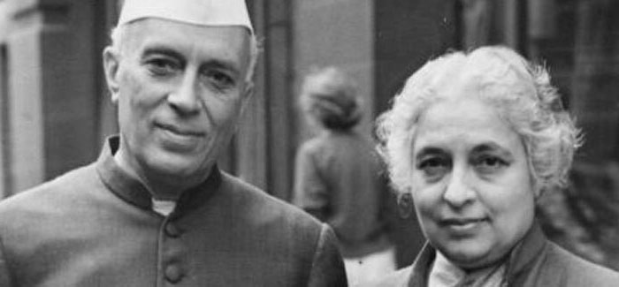 Vijay Laxmi Pandit and Jawaharlal Nehru