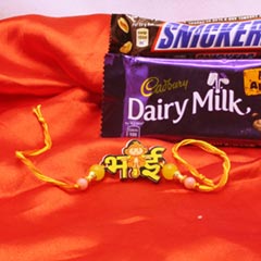 Bhai Rakhi with 2 Chocolates - Rakhi with Chocolates to USA