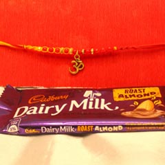 Om Rakhi with Dairy Milk