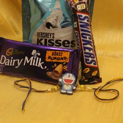 Doraemon Rakhi with Chocolates