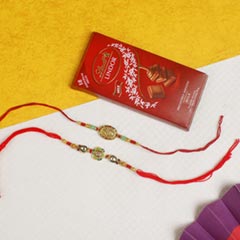 Elegant Brother Rakhi with Lindt Chocolate - For Europe