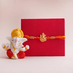 Ganesha Rakhi with Lord Ganesha Idol - Rakhi for Brother Online