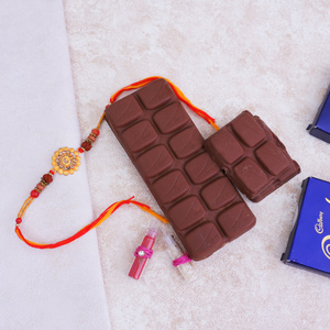 Divine OM Rakhi with Dark Milk Chocolates - Rakhi with Chocolates